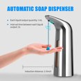 thumbnail image 4 of letairis Automatic Dispenser Battery Power 400ml Intelligent Touchless IR Sensor Hand Wash Household Dining Bathroom Cleaning Silver Silver, 4 of 6