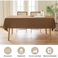 thumbnail image 3 of Textured Tablecloth Round 60 Inch Waterproof Spill-Proof Wipeable Table Cloth Wrinkle Free Circle Dining Table Cover for Birthday Farmhouse Outdoor Party Tablecloths up to 44'''' Dia Tables, 3 of 6