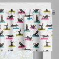 thumbnail image 5 of Ambesonne Dog Print Valance & Curtain, Dobermans in Yoga Poses, 55"x24", Pink Blue and Green, 5 of 7