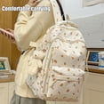 thumbnail image 3 of Cherry Backpack with Bear Widgets, Cute Aesthetic Kawaii Backpack with Cherry Print(Cherry), 3 of 9