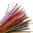 thumbnail image 4 of EGNMCR 100PC Chenille Stem Flash Color Pipe Cleaners Set for DIY Arts Crafts Decoration Plush sliver, 4 of 8