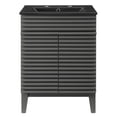 thumbnail image 2 of Sink Vanity Cabinet, Wood, Grey Gray Black, Modern Contemporary Urban Design, Hotel Bedroom Bathroom Master Suite Guest, 2 of 10