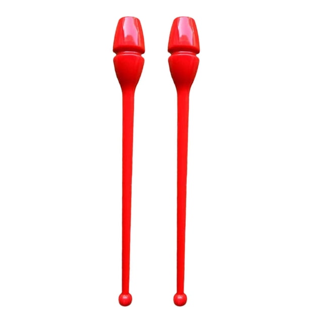 harper 2 Pieces Rhytmic Gymnastics Clubs Professional Portable Exercise Pole Insertable red