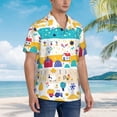 thumbnail image 5 of Qekee Funny Farm print Hawaiian Shirt for Men Short Sleeve Button Down Shirts Beach Tropical Casual Shirts, 5 of 9