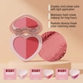 thumbnail image 6 of Heart Shaped Double Color Powder Blusher, 2-in-1 Blush Palette, Blendable Matte Powders, Smooth And Not Greasy,Daily Makeup 3g, 6 of 7