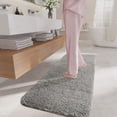 thumbnail image 7 of Softlife Machine Washable Microfiber Bathroom Mat Non Slip Bath Mat for Bathroom Soft Absorbent Shaggy Bath Rugs,71"x24",Gray, 7 of 7