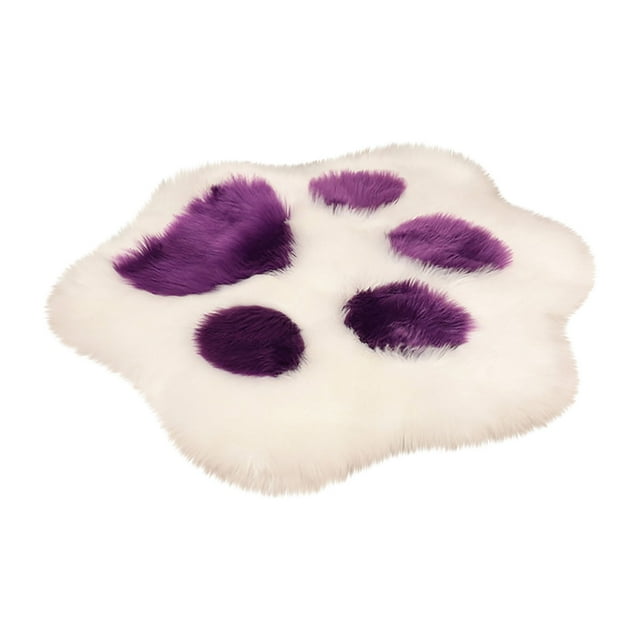 Carpet 2 Sheepskin Rug with Cozy Furry Texture Cat Design Ideal for Kids Rooms Non- Backing Soft Throw Rug for Bedroom and Living Areas