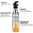 thumbnail image 3 of Yayeee 20oz Insulated Water Bottle Double Wall Stainless Steel with Flip Straw Lid, Leopards Leaves, 3 of 7