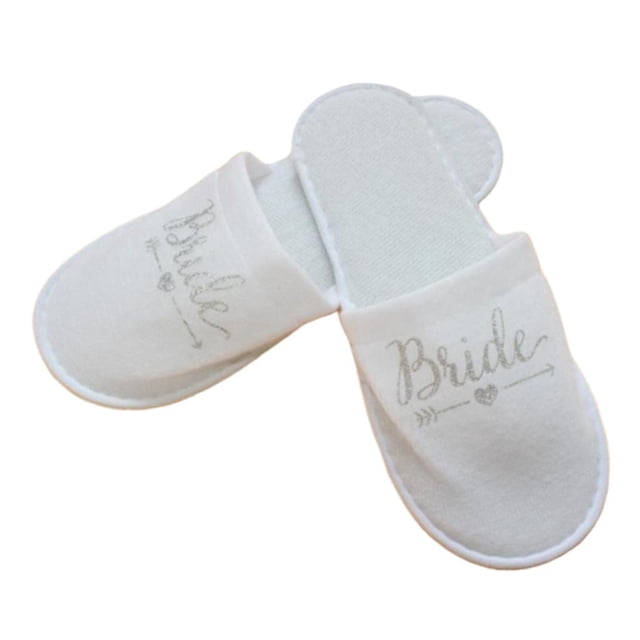 Pantoufles Jetables à Bout Fermé pour Mariée de Mariage Voyage Poule