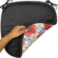 thumbnail image 6 of Flower Chair Seating Cushion Set of 4, Purple Flowers Poppy and Daisy Summer Nature Wildflowers Graphic, Seat Pads for Office with Anti-slip Backing, 16"x16", Lavender Scarlet, by Ambesonne, 6 of 7