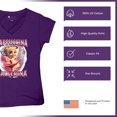 thumbnail image 6 of Cappuccina Ballerina Women's V-Neck T-shirt Fun Italian Brainrot Gen Z Alpha Meme, 6 of 7