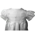 thumbnail image 4 of Christening Day Baby Girls White Fully Lined Sheer Organza Gown, 3m - 24m, 4 of 6