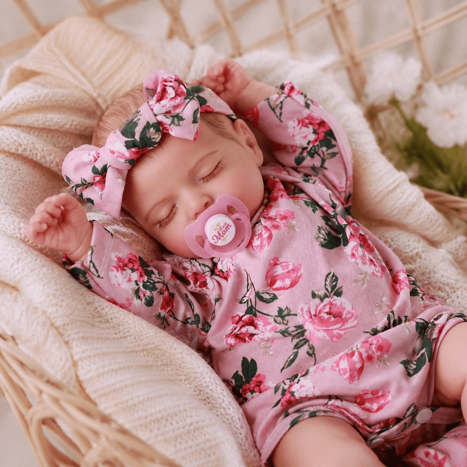 20 Inch Realistic Reborn Baby Dolls Full Body Silicone Handmade Lifelike Sleeping Newborn Baby Girl Dolls Toddler Washable Vinyl Baby Doll with Clothes Accessories for Kids Age 3+