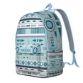 thumbnail image 2 of Traditional Bohemian Backpack Unisex, Spacious Boho Bookbag with Front Zipper Pocket, Durable Daypack for College High School, Work Travel Vacation, Excellent Gift, 2 of 5