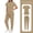 Khaki, variant on Scrubs Set for Women Nurse Uniform Jogger Suit Stretch Top and Pants with Multi Pocket 2 Piece Outfits