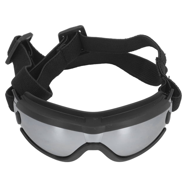 Lunettes pour Chien, Lunettes de Soleil pour Chien Résistantes aux UV et aux Explosions, Sangle de Lentille Réglable Confortable pour Cyclisme, Lentille Rouge, Lentille Grise, Lentille Transparente, Lentille Argentée