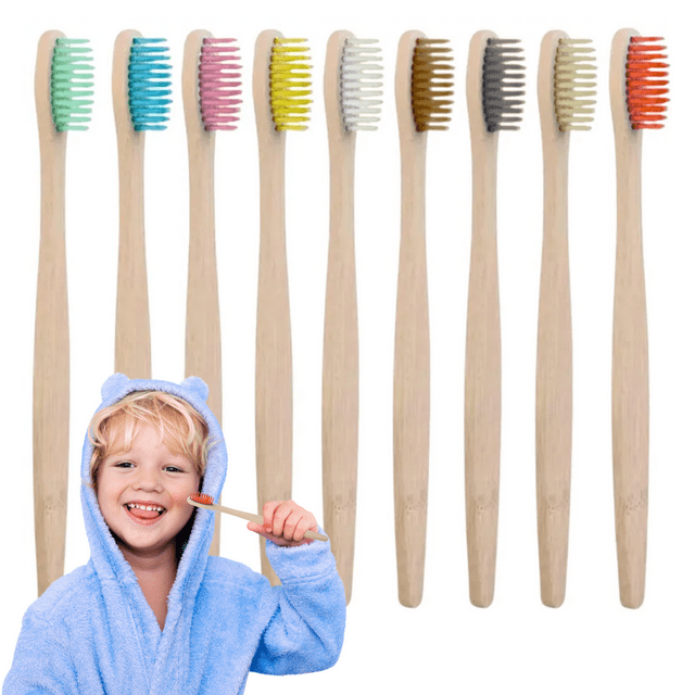 50 Cepillo De Dientes Ecológico De Bambú Niños