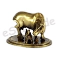 thumbnail image 4 of eSplanade Lucky Figurine - Nandi Kamadhenu Cow Kamdhenu Cow and Calf Sculpture | Holy Cow Statue Sculpture Showpiece | Brass - 2.5" Inches, 4 of 5