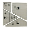 thumbnail image 1 of BUYISI Diy Sewing Ruler Transparent Acrylic Ruler Irregular Sewing Patchwork Ruler Of Patchwork Measuring Cloth Cutting Template Tools 4Pcs, 1 of 5