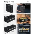 thumbnail image 2 of HOTOR Trunk Organizer, 3-Compartment Collapsible Car Organizer and Storage Solution with Cooler Bag, Portable Car Trunk Organizer for SUV, Truck, Sedan, 33.1" x 13" x 11.8", Black, 2 of 8