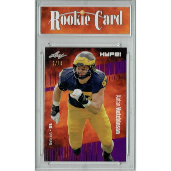 Certified Mint+ Aidan Hutchison 2022 Leaf HYPE! #84 Purple Short Print Only 10 Ever Made Rookie Card