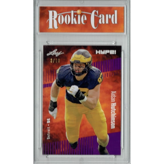 Certified Mint  Aidan Hutchison 2022 Leaf HYPE! #84 Purple Short Print Only 10 Ever Made Rookie Card