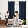 thumbnail image 4 of Deconovo Solid Thermal Insulated Blackout Window Curtains for Living Room (Navy Blue, 42"x84", 2 Panels), 4 of 11