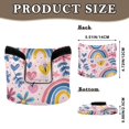 thumbnail image 2 of Haosy Hand Drawn Flower Rainbow Heart Golf Mallet Putter Cover Strong Magnetic Leather Golf Club Headcover Closure, 2 of 7