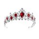 thumbnail image 1 of Royal Crystal Tiara Wedding Crown Headpieces Bridal Hair Accessories (Silver Base,Blue, ), 1 of 2