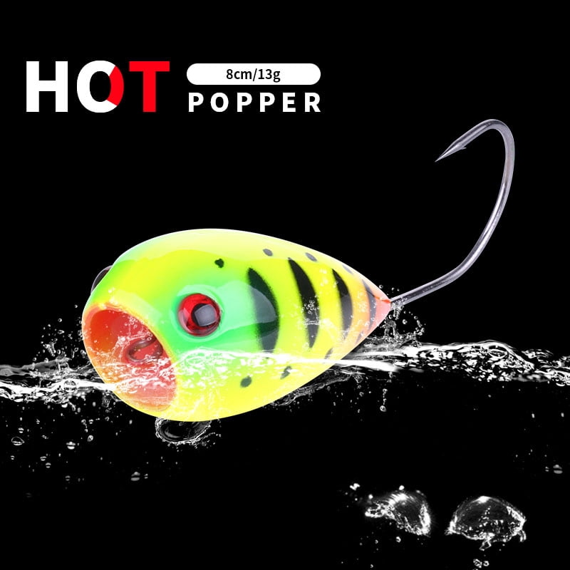 HENGJIA 8pcs Bucktail Jigs Saltwater Fishing Jigs Head Surf Fishing Lures Bait Top Water Popper Fishing Jigs Hooks for Bass Striper