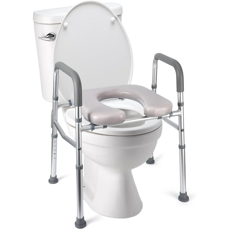 Whizmax Raised Toilet Seat 350LB Homecare Frame for Seniors Adjustable Padded Walmart