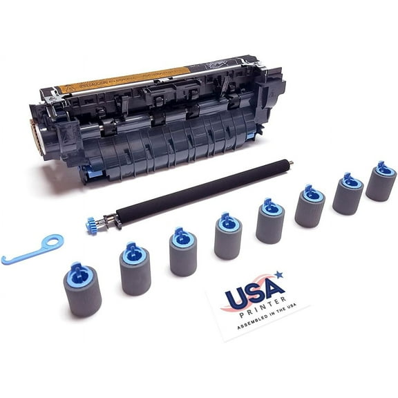 USA Printer CE731A-MTK-USA (CE731-67901 CE502-67909) Maintenance Kit for HP LaserJet M4555 includes RM1-7395 Fuser, RM1-8491 Transfer Roller, & Tray 2-5 Roller Kit (110V)