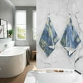 thumbnail image 5 of Coolnut Van Gogh The Starry Night Art Hand Towels Set of 2 Soft Absorbent Towel Hand Cloth, Cotton Fingertip Bath Towels for Home, Bathroom Hotel, Gym and Spa 28 X 16 in, 5 of 6