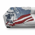 thumbnail image 3 of 4th of July Soft Flannel Fleece Throw Blanket, Independence Day Design with Old Glory Stripes and Stars Lady Liberty, Cozy Plush for Indoor and Outdoor Use, 60" x 80", Multicolor, by Ambesonne, 3 of 6