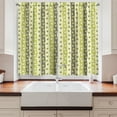 thumbnail image 2 of Dog Kitchen Curtains, Vertical Pattern Paw Design Foot Print Canine Walking, Two Panels Drapes with Rod Pocket Room Decor, 55" X 45", Yellow Green Pale Yellow, by Ambesonne, 2 of 3