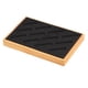 thumbnail image 2 of Organizador de joyas de madera de bambú con ranuras para exhibir y exhibir. Negro, 2 of 7