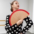 thumbnail image 2 of Vjnyvs Hand Held Folding Fan for Women,Vintage Bamboo Silk Fans, Elegant Foldable Fans for Dance, Music Festival, Wedding, Church, 2 of 7
