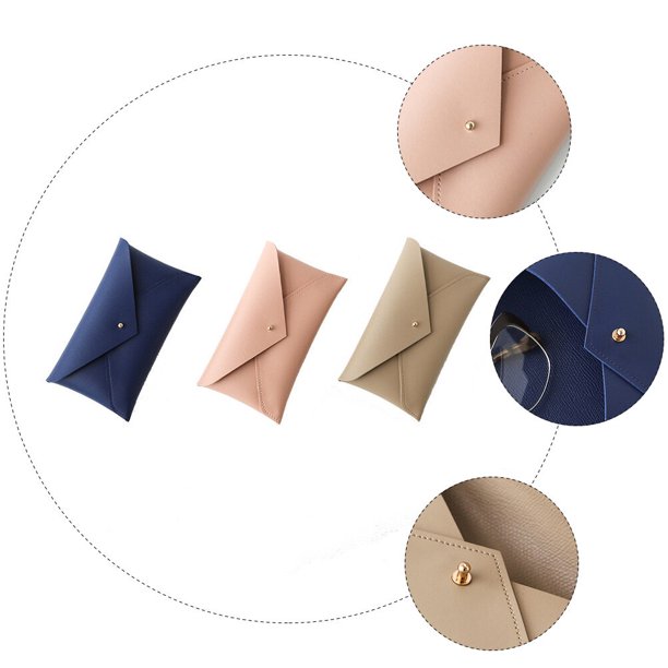 unbranded 3Ud Estuche Para Gafas De Cuero PU Resistente Compacta Para Almacenamiento Y Protección De Lentes