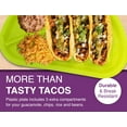 thumbnail image 4 of Arrow Home Plastic Fiesta Taco Plate, Holds 3 Tacos and 2 Sides - 4 Pack (Green), 4 of 8