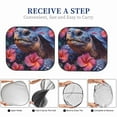 thumbnail image 6 of Haiem Realistic Flower Turtle Car Windshield Sun Shade (2 Pieces) Foldable Windshield Sun Shade Car Accessories for Truck SUV Pickup-Medium, 6 of 7