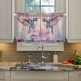 thumbnail image 5 of BZSMCE Set of 2 Pieces Kitchen Window Curtain Fashion Harmony Of Hummingbirds Printed 27x24in/27x36in, 5 of 9