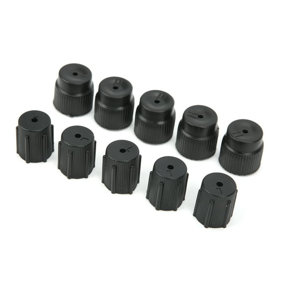 Sonew A/C Charge Port Fitting,10Pcs Universal Air Conditioning Service Cap A/C Repair Refrigerant Charging Port Cover Auto Accessory,AC Charging Port Cap