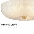 thumbnail image 4 of Claxy 3-Light Brass Ceiling Light with Bowl Frosted Glass Shade, 4 of 6