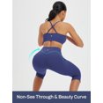 thumbnail image 5 of BALEAF Womens High Waisted Capri Leggings with Pockets Tummy Control Yoga Gym Pants Navy Blue XL, 5 of 7
