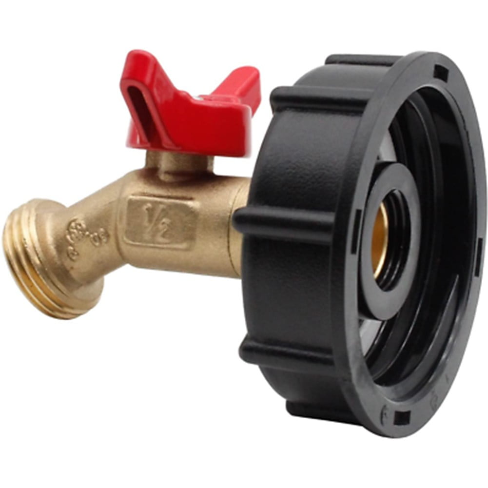 275-330 Gallon IBC Tote Water Tank Adapter 2 Free Brass Hose Faucet Water