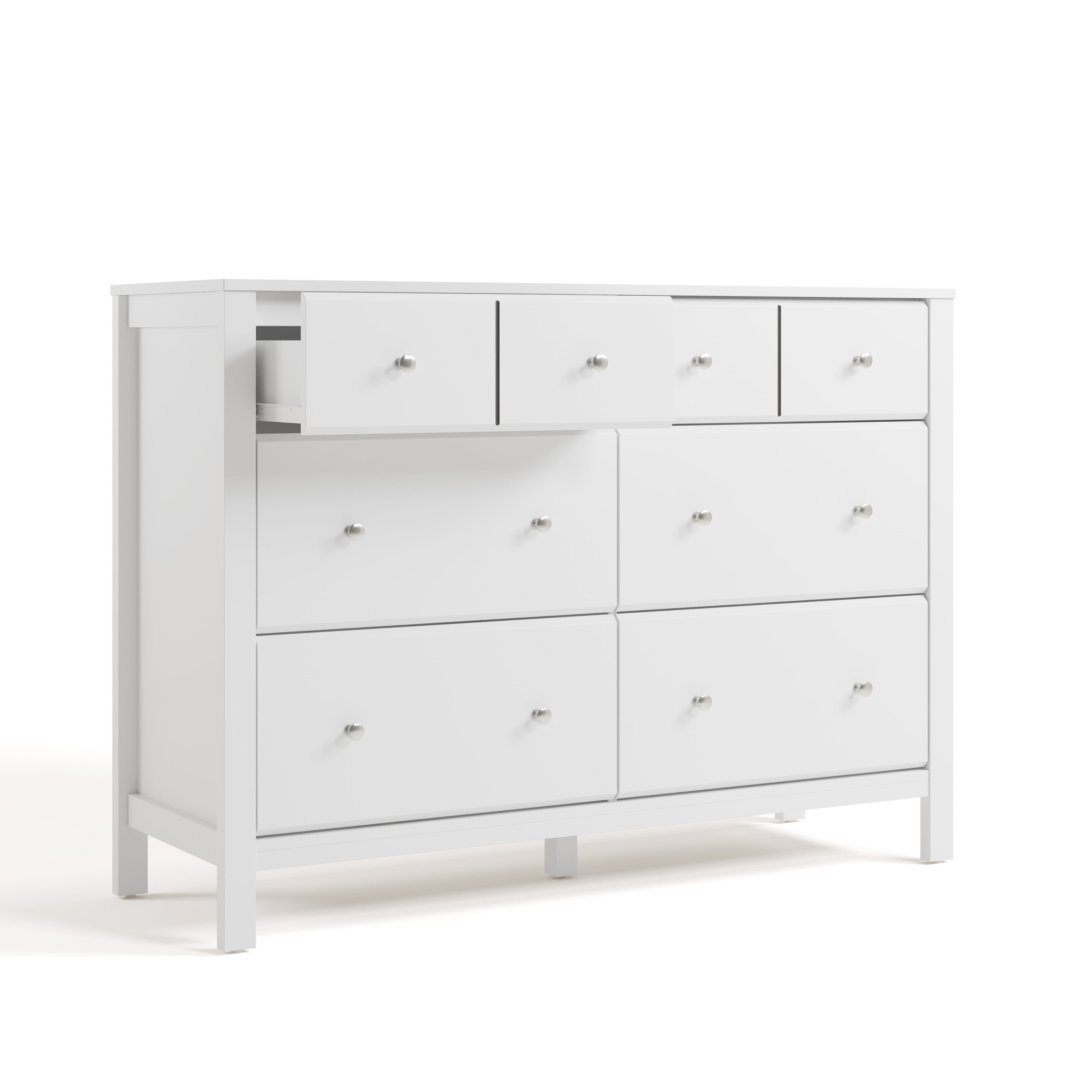Storkcraft Horizon 6 Drawer Nursery Double Dresser, White