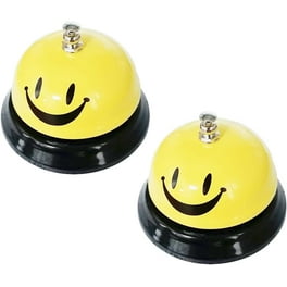 ASIAN HOME Call Bell 3.35 Inch Diameter Metal Bell White Smiley Face Desk Bell Service Bell for Hotels Schools Restaurants Reception Areas Hospitals Customer Service White 1 Walmart