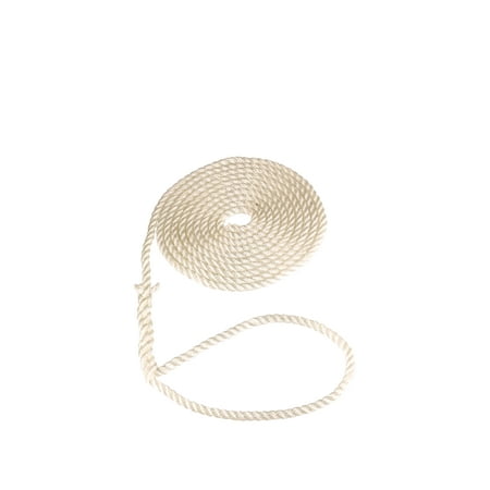 - Attwood 11705-7 Premium 3-Strand Twisted Nylon Dock Line with Spliced End, White
