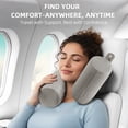 thumbnail image 2 of KAIPARA Twist Memory Foam Travel Pillow for Airplanes - Free-Form Travel Neck Pillow for Sleeping, Airplane Pillow for Chin, Leg and Lumbar Support, Soft and Adjustable Bendable Roll Pillow on Trips, 2 of 9