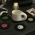 thumbnail image 4 of Vinyl Record Coaster with Retro Vinyl Player Holder Heat Resistance Non-slip Cup Pad, 4 of 5